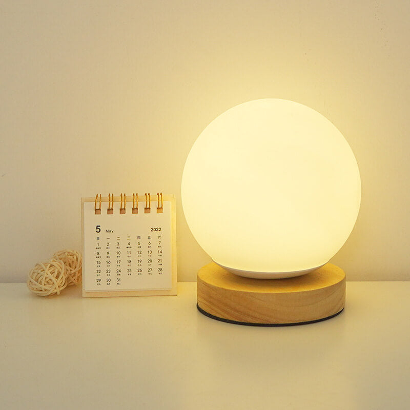 Moderne Minimalistisk Rund USB-genopladelig LED bordlampe