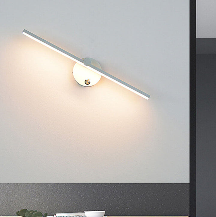 Nordisk Minimalistisk Aluminium Lang Bar Switch LED Spejl Væglampe
