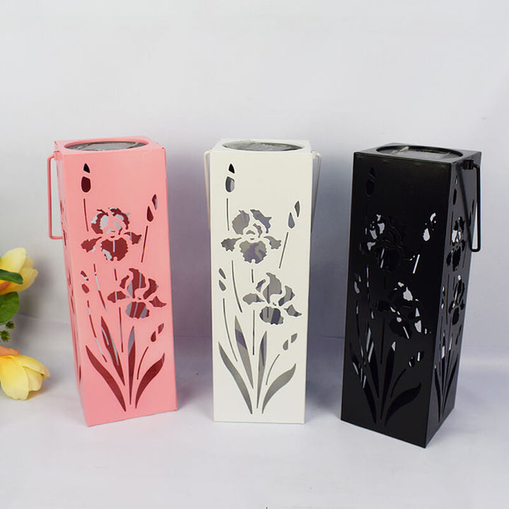Sol Butterfly Rose Mønster Hult Søjle LED Udendørs Vandtæt Dekorativ Lampe