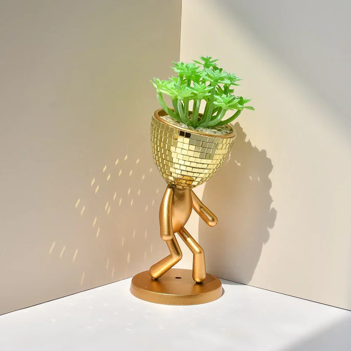 Spejl Disco Gående Mand Plantekrukke