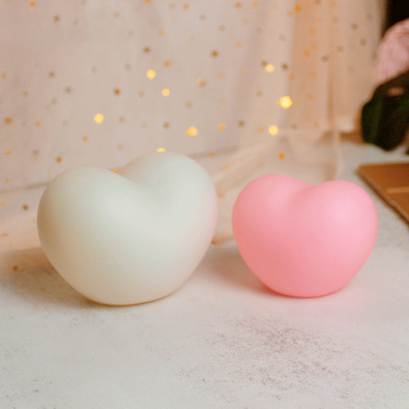 LuvSphere Silikone LED Natlampe | Hjerteformet Design | Bordlampe | Varm Stemningslys | Dekorativ
