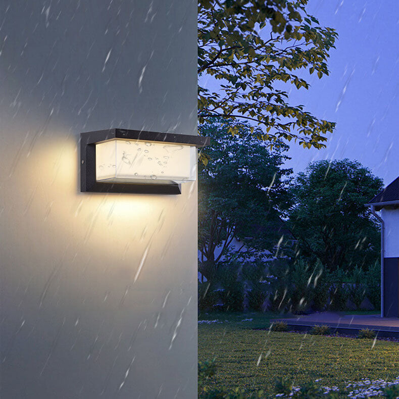 Modern Minimalistisk Solrektangel PC LED Udendørs Væglampe til Udendørs Patio