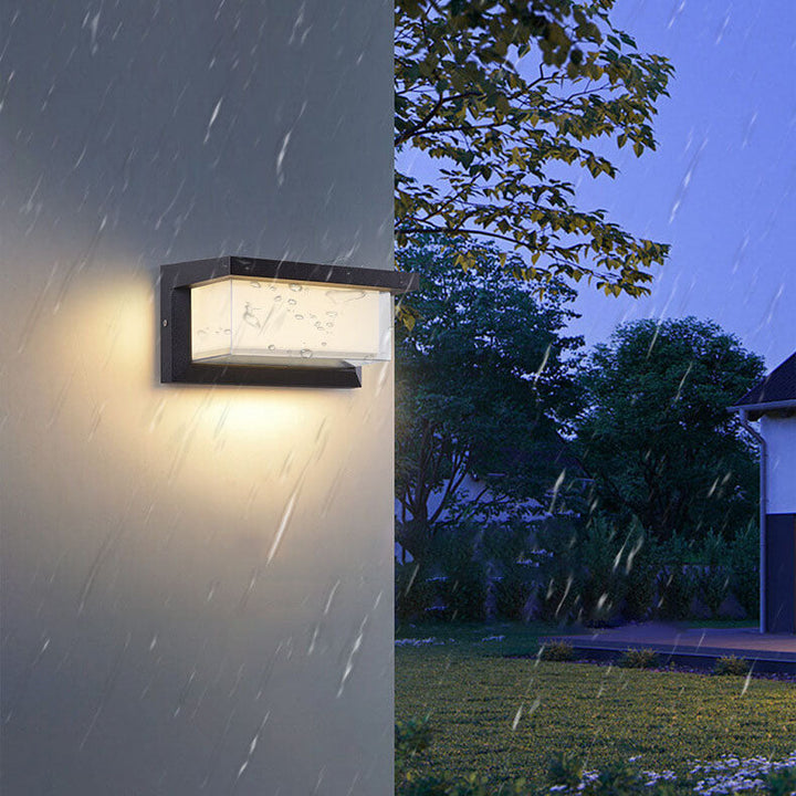 Modern Minimalistisk Solrektangel PC LED Udendørs Væglampe til Udendørs Patio