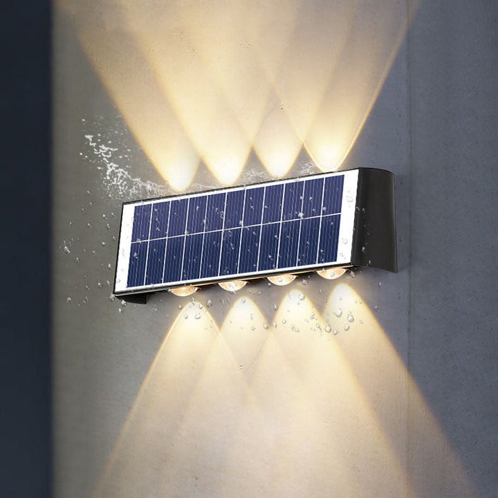 Moderne Enkelhed Solvandsafvisende Rektangulær ABS PMMA LED Væglampe til Udendørs Patio