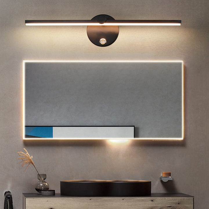Nordisk Minimalistisk Aluminium Lang Bar Switch LED Spejl Væglampe