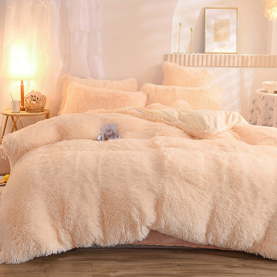 Ultra Blød Plush Duvet Cover Sæt med Lynlås - Luksus &amp; Komfort