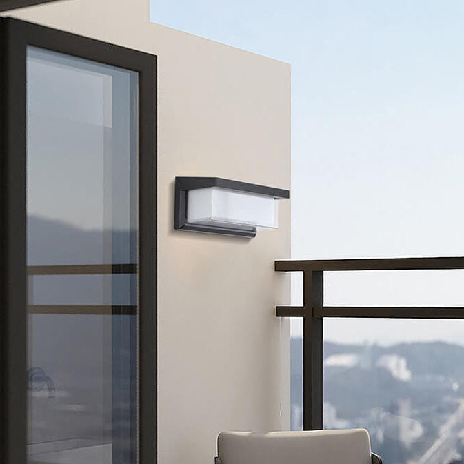 Modern Minimalistisk Solrektangel PC LED Udendørs Væglampe til Udendørs Patio
