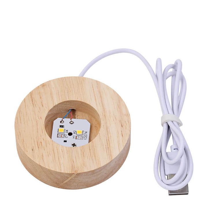 Kreativ Dekorativ Stjerne System Krystal Bold USB LED Natlampe Bordlampe
