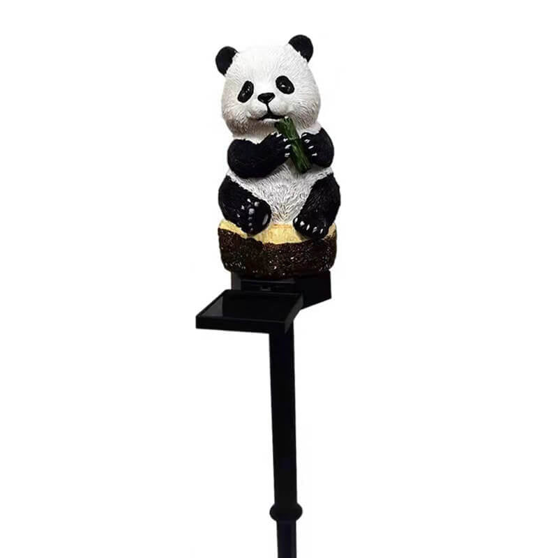 Solcelleharpiks panda udendørs vandtæt patio dekoration grundlys