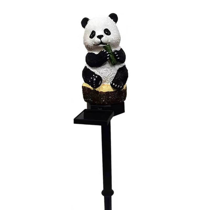 Solcelleharpiks panda udendørs vandtæt patio dekoration grundlys