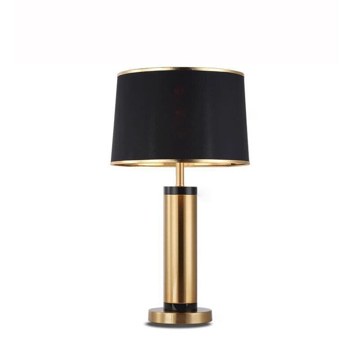 Moderne Overgangs Cylinder Jern Stof 1-Lygt Bordlampe til Stuen