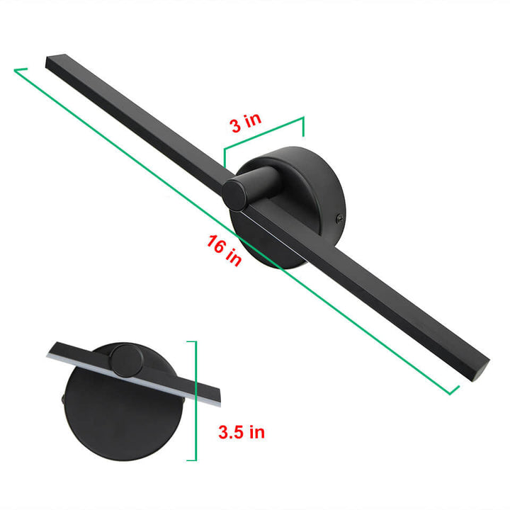 Nordisk Minimalistisk Aluminium Lang Bar Switch LED Spejl Væglampe