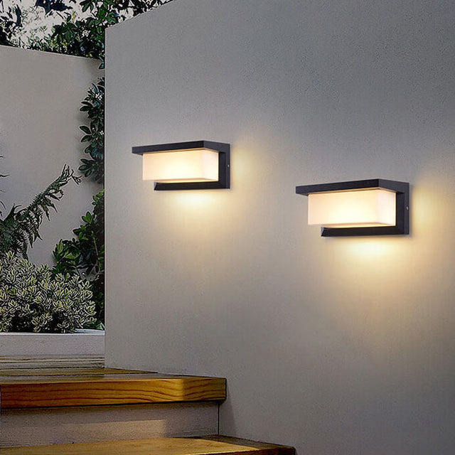 Modern Minimalistisk Solrektangel PC LED Udendørs Væglampe til Udendørs Patio