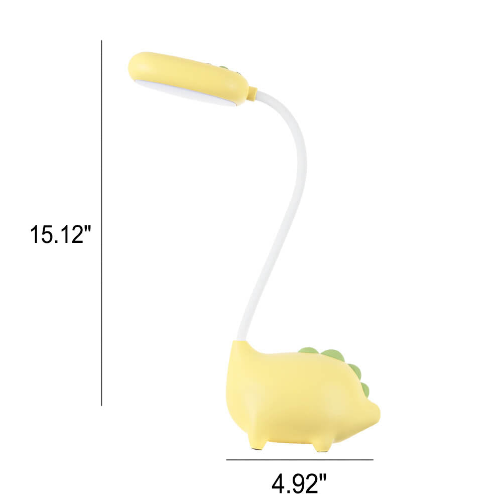 Genopladelig LED Skrivebordslampe med Cartoon Dinosaur Øjepleje