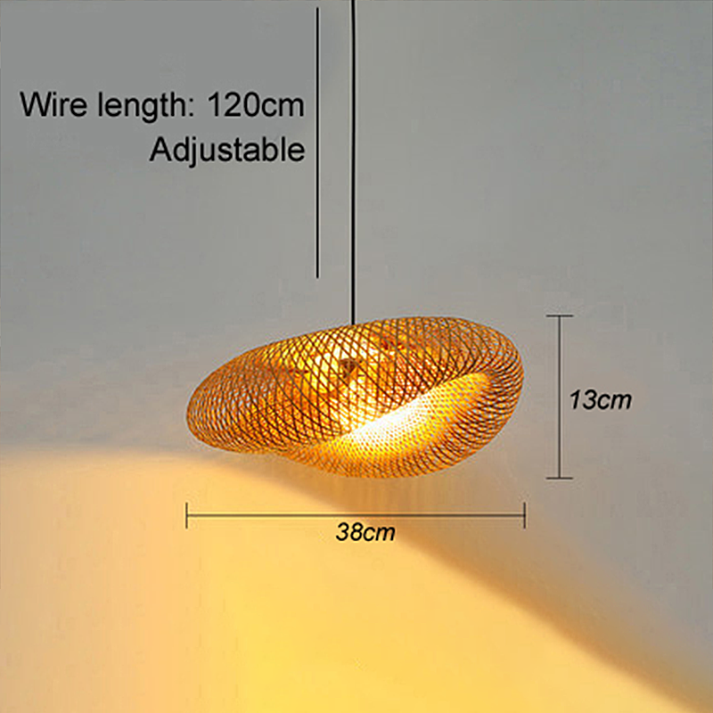 Rattan Vævet Bambus - Pendel Lys - Led - Lys
