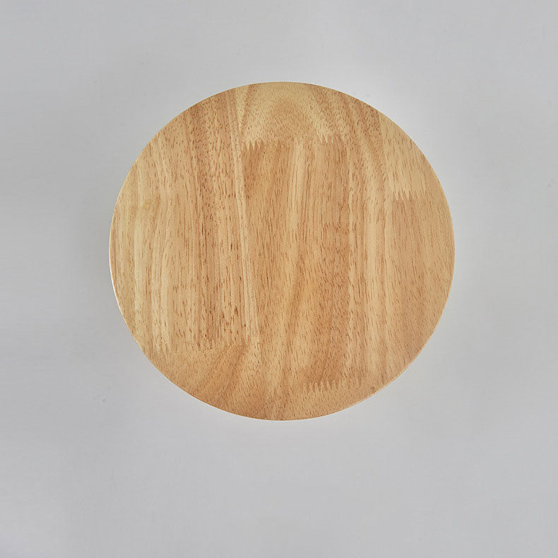 Moderne Minimalistisk Rund Uregelmæssig Oval Træ LED Væglampe til Stue