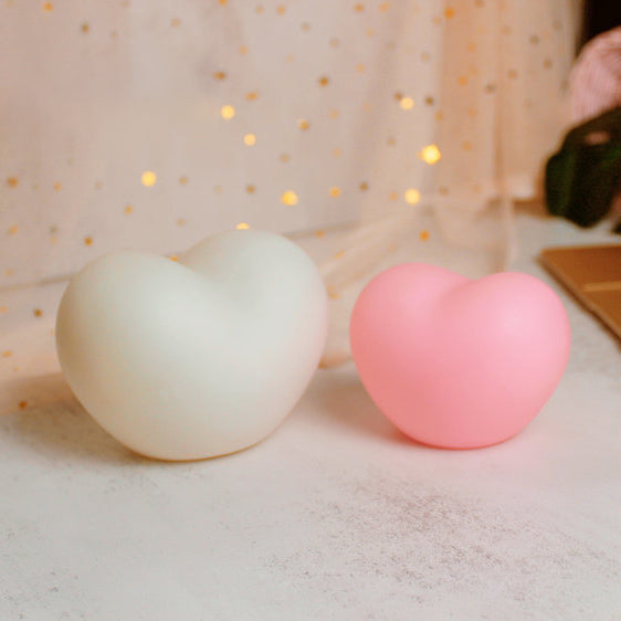 LuvSphere Silikone LED Natlampe | Hjerteformet Design | Bordlampe | Varm Stemningslys | Dekorativ