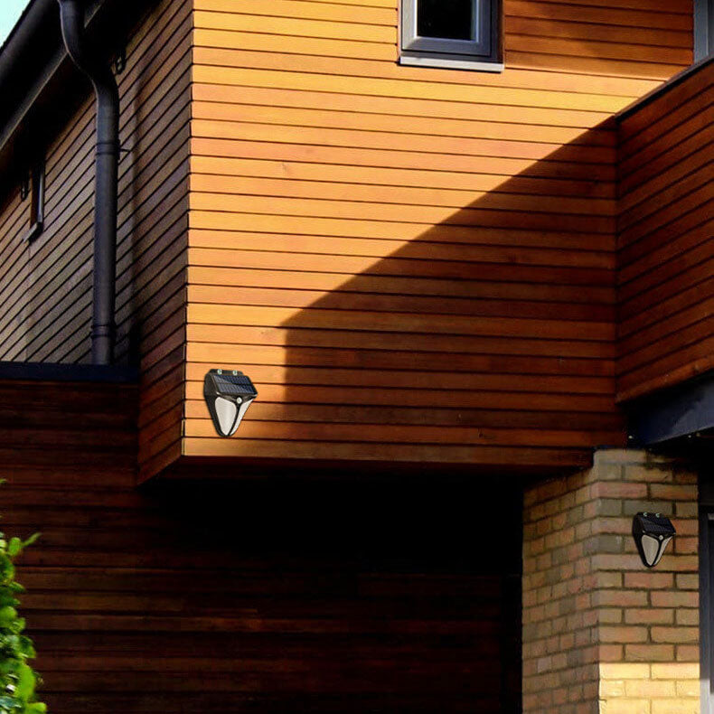Solenergi Intelligent Trekant Udendørs Vandtæt Kropssensor Patio LED Væglampe