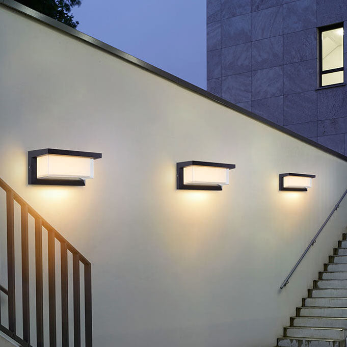 Modern Minimalistisk Solrektangel PC LED Udendørs Væglampe til Udendørs Patio