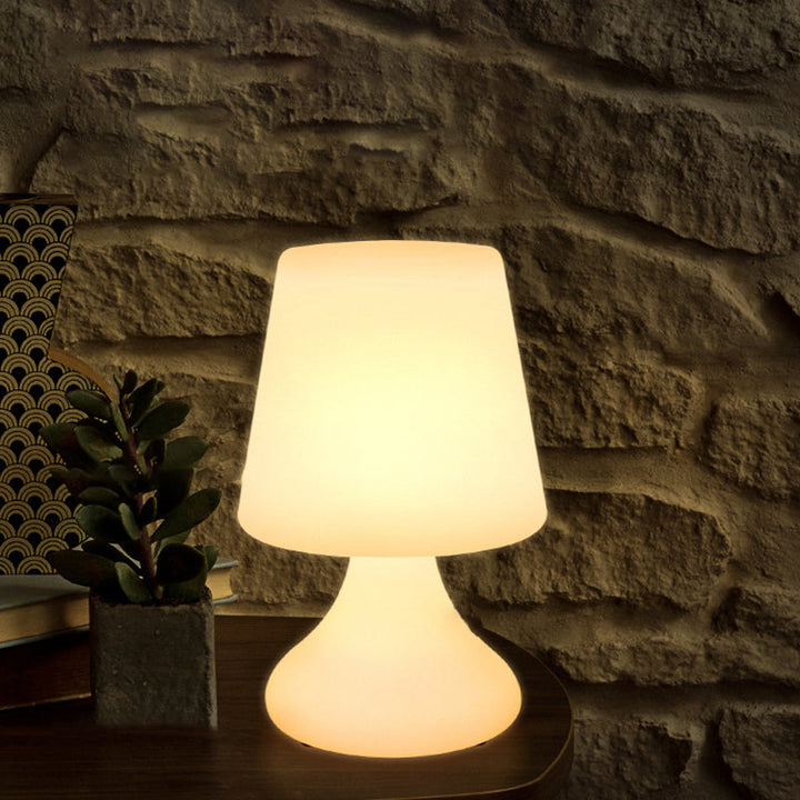 Moderne Minimalistisk PE Kop Form USB LED Bordlampe Natlys til Udendørs Terrasse |