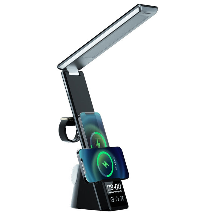 Skrivebordslampe med trådløs oplader