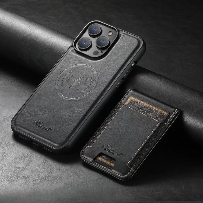 LuxCase Læder Telefonetui med Kortlomme og Stativ – Velegnet til iPhone |