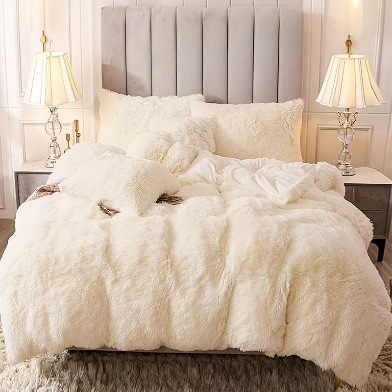 Ultra Blød Plush Duvet Cover Sæt med Lynlås - Luksus &amp; Komfort