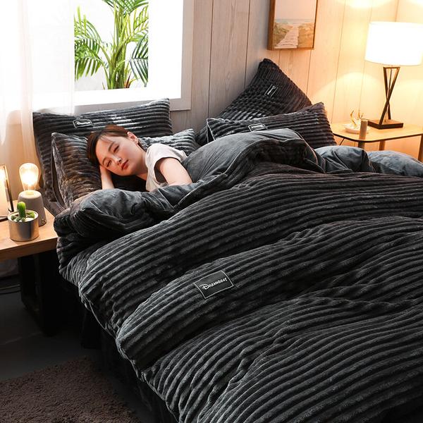 Tykt Corduroy Velour Sengetøj Sæt