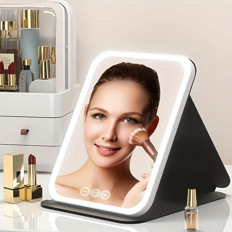 GlowMirror – LED Makeup Spejl med USB Opladning