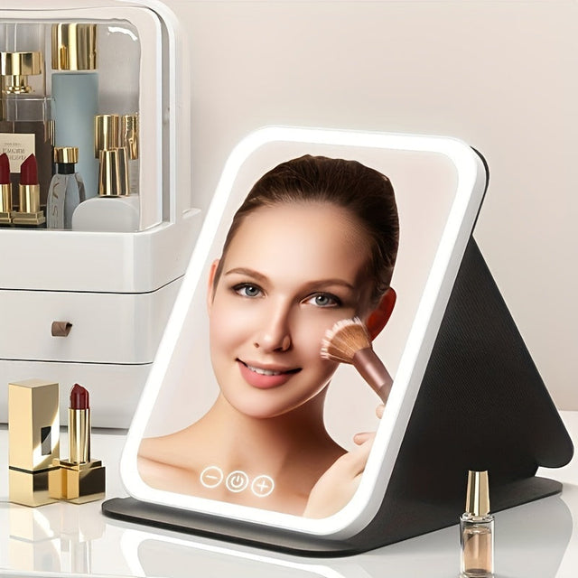 GlowMirror – LED Makeup Spejl med USB Opladning