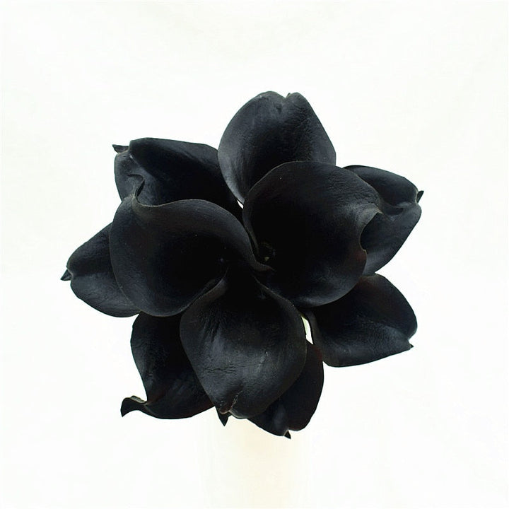 10 marine blå Calla lilje PU Real Touch blomster bryllupsdekoration buketter borddekoration kunstige blomster hjem decor