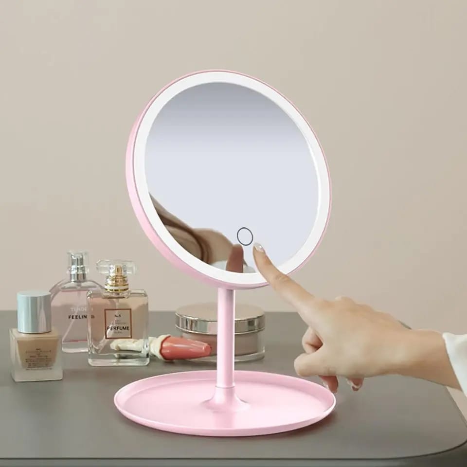 Selfie Ringlys med Makeup Spejl &amp; Telefonholder Kit
