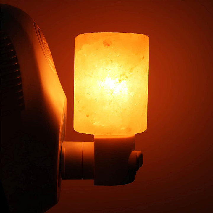 Naturlig krystal Himalaya saltlampe | Stikkontakt natlampe