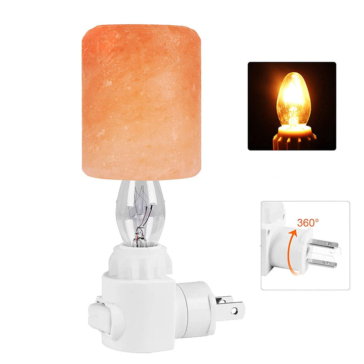 Naturlig krystal Himalaya saltlampe | Stikkontakt natlampe