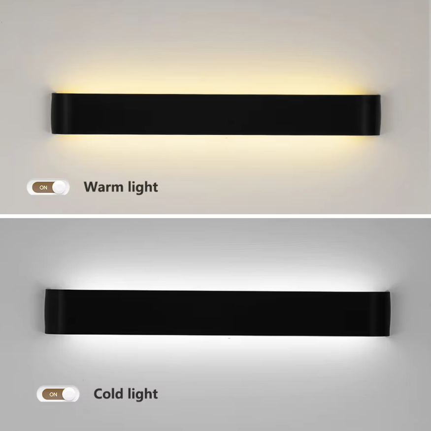 Nordisk LED Væglampe - Moderne Børstet Aluminium Indendørs Væglampe
