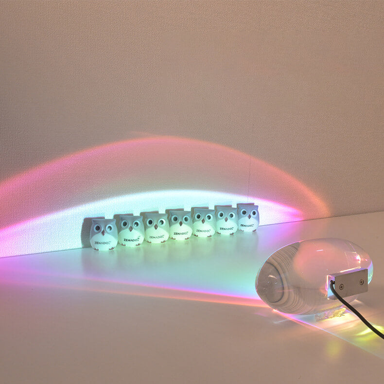 Kreativ Krystal Projektion Engel Øjne LED Bordlampe