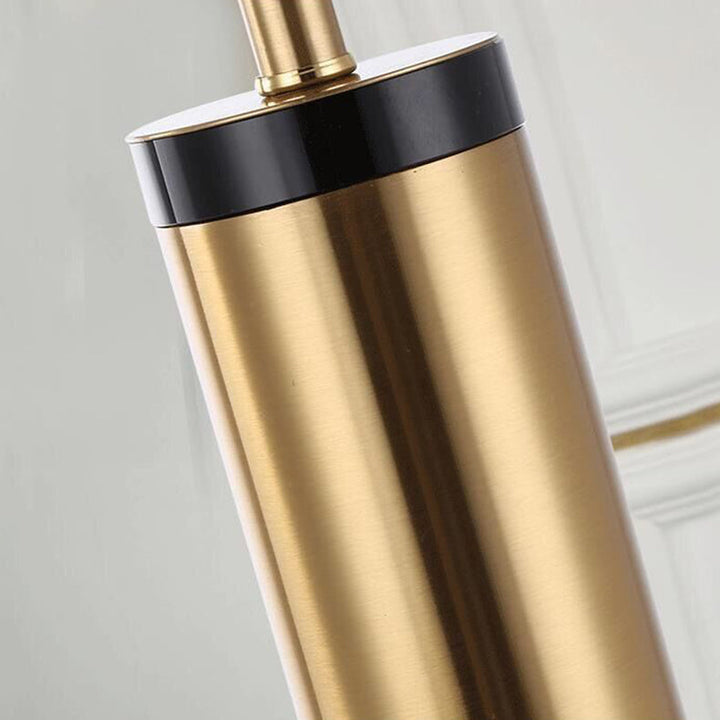 Moderne Overgangs Cylinder Jern Stof 1-Lygt Bordlampe til Stuen