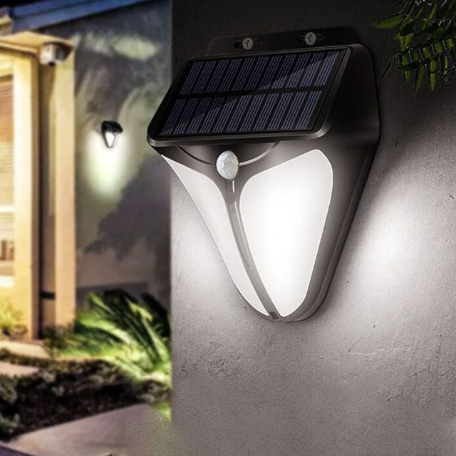Solenergi Intelligent Trekant Udendørs Vandtæt Kropssensor Patio LED Væglampe