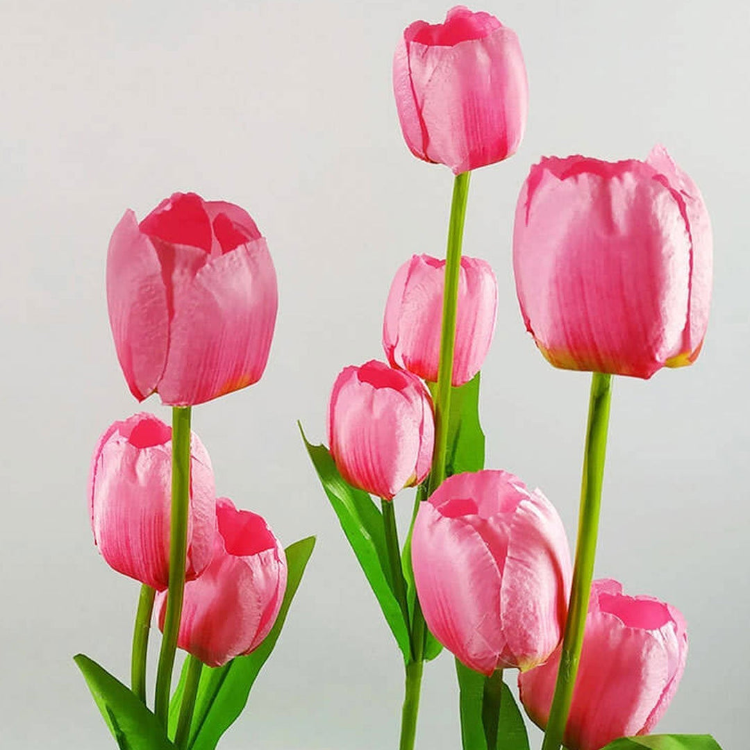 Solar Tulip Plænelampe Udendørs Have LED Tulipan Blomsterlampe Jordspyd Landskabsbelysning