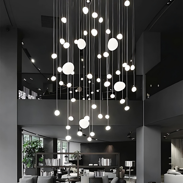 Elegant Glas Pebble Pendellampe