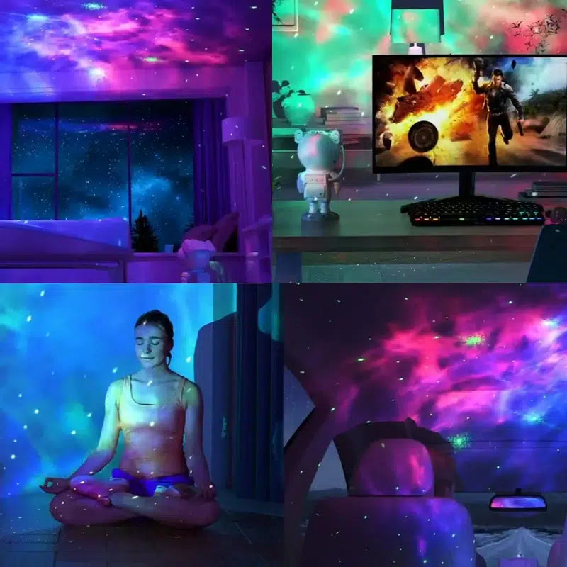 Astronaut Galaxy Projektor Flere Tilstande Galaxy Nattelys med Fjernbetjening
