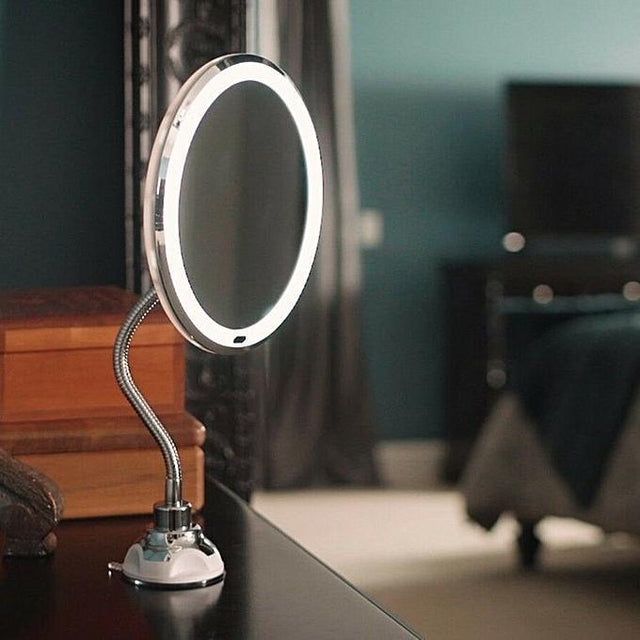 10x Zoom LED Makeup Spejl
