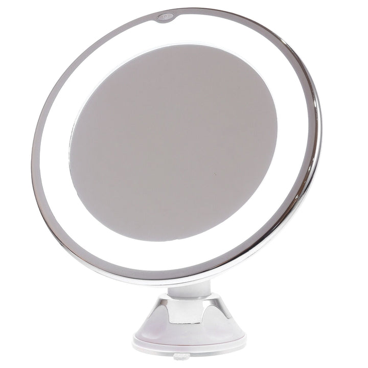 Lunora LED Makeup Spejl | 10x Forstørrelse | 360° Rotérbart | Kompakt &amp; Rejsevenligt