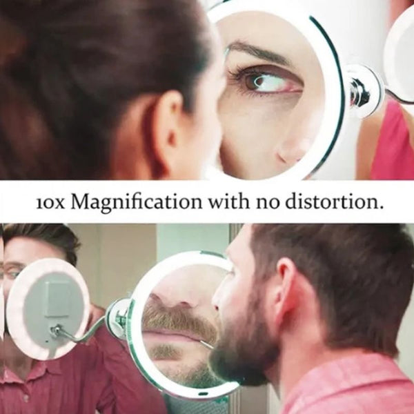 FlexibleMirror – LED forstørrelsesspejl med gåsehalefod