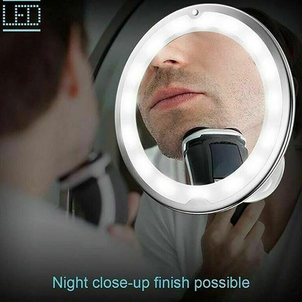 10x forstørrelse LED-oplyst makeup spejl