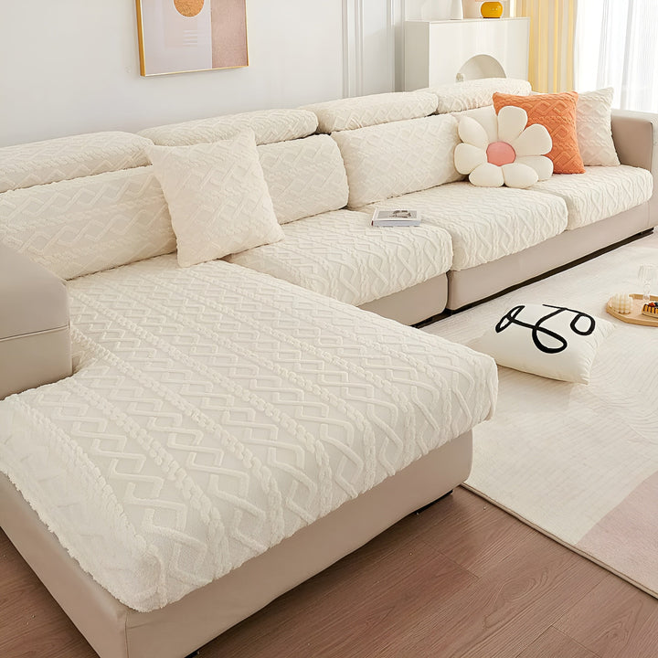 Samt-Sofa cover med diamantmønster – Blødt &amp; Luksuriøst | Perfekt pasform til enhver sofa |