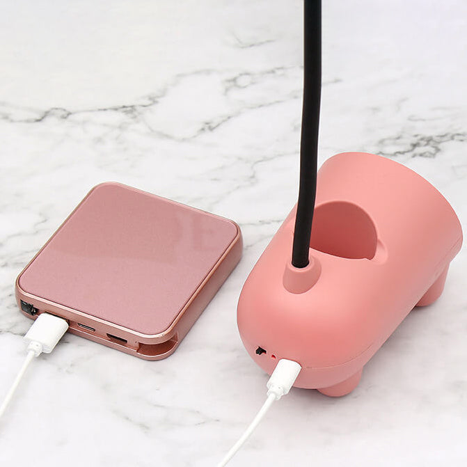 Karikatur Kreativ Kanin LED Touch USB Pen Holder Skrivebordslampe