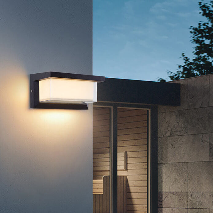 Modern Minimalistisk Solrektangel PC LED Udendørs Væglampe til Udendørs Patio