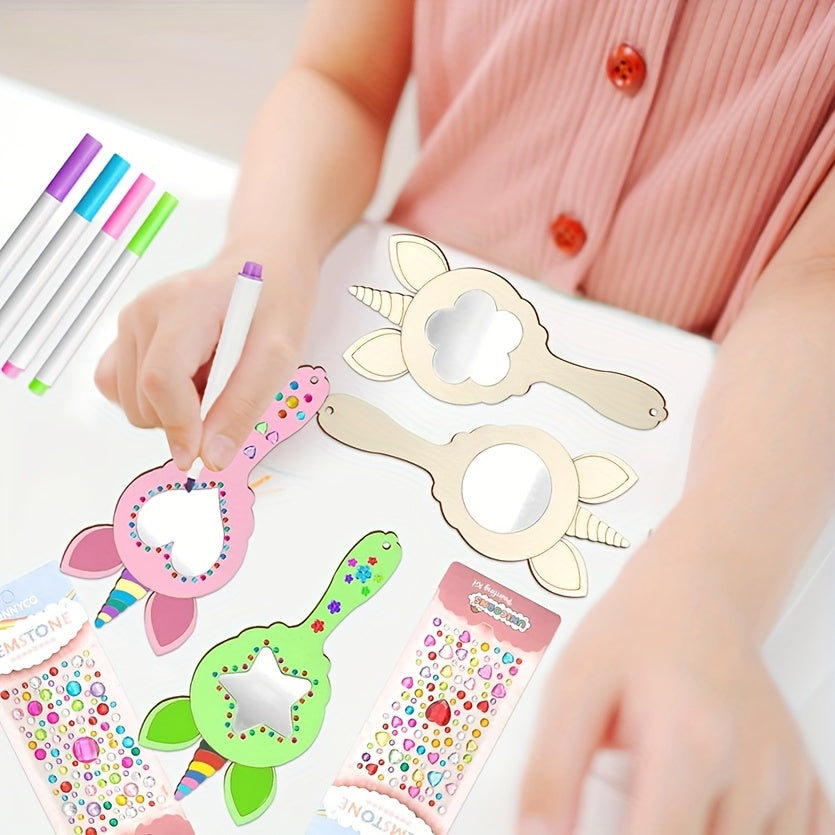 WhimsyReflections - DIY Enhjørning Spejl med Håndmalet Design