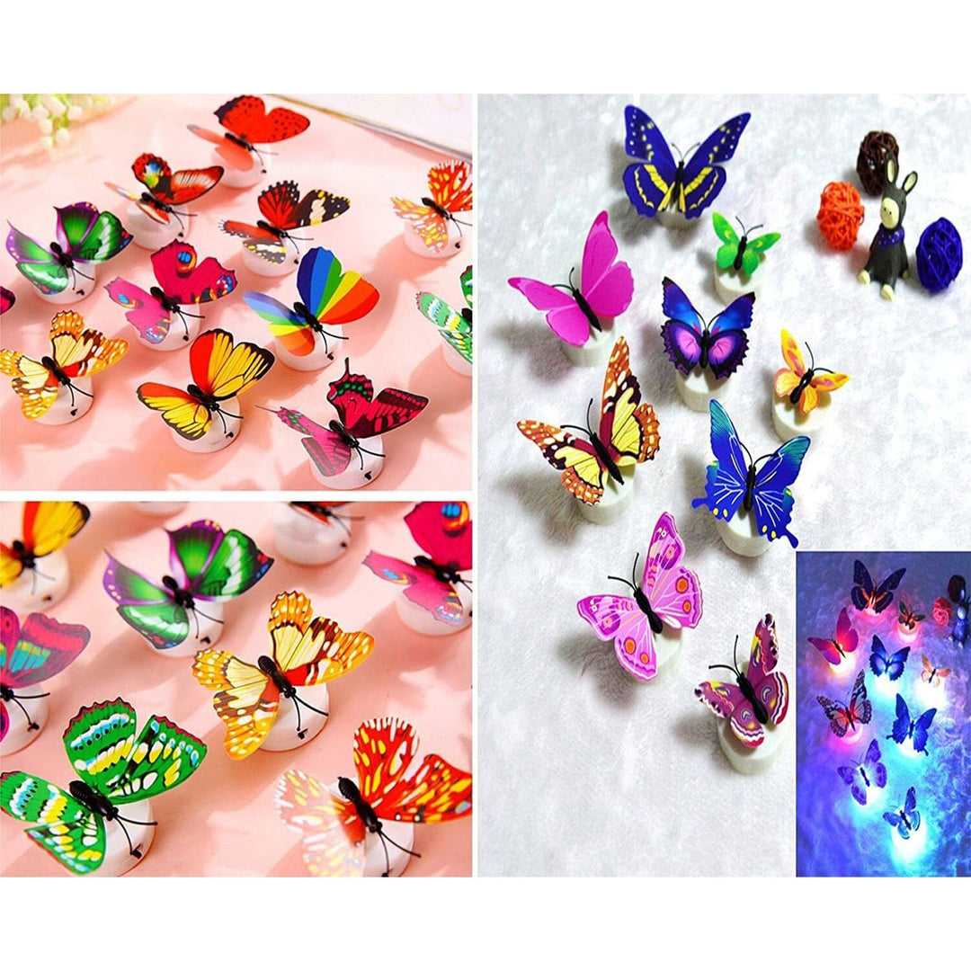 12-Pack: LED Sommerfugle Dekorations Nattelys